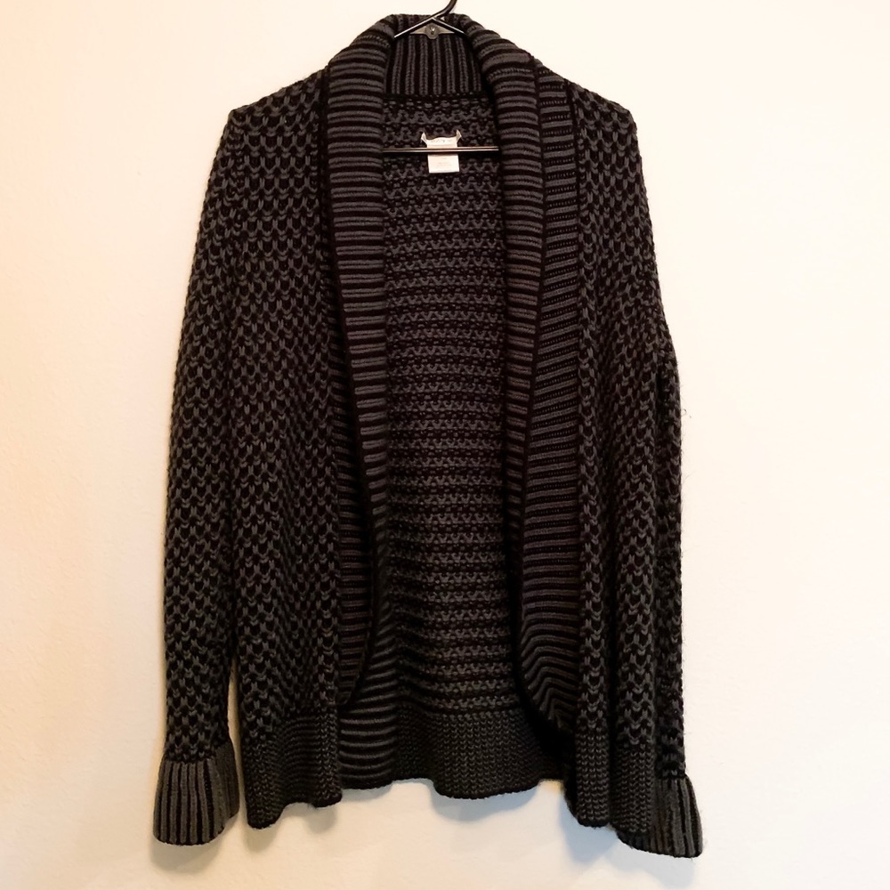 Black and Grey Knitted Sweater